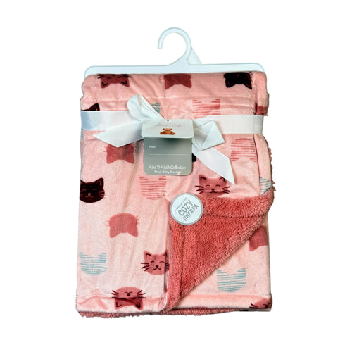 Rene Rofé Baby Plush Blanket – Cozy Sherpa – Soft & Warm Reversible Baby Blanket